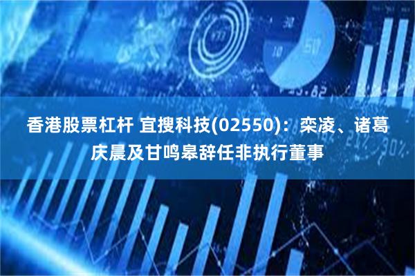 香港股票杠杆 宜搜科技(02550)：栾凌、诸葛庆晨及甘鸣皋辞任非执行董事